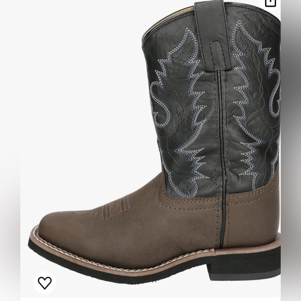 Used SMOKY MOUNTAIN BOOTS Kids Tyler Western Boots Brown/Black, Size: 13.5